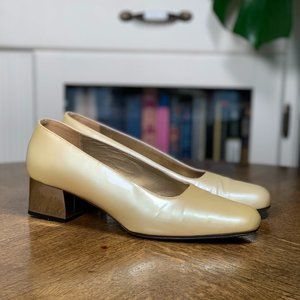 Yves St Laurent Vintage Low Heels in Buttercup